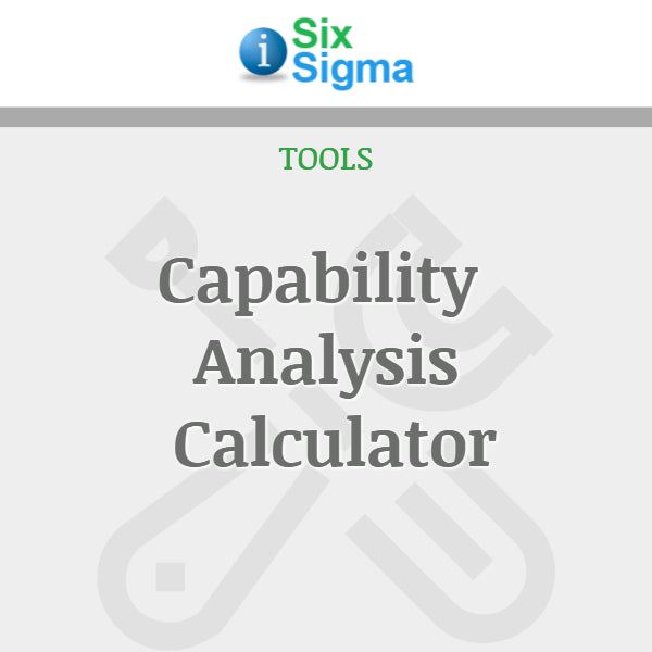 Capability Index Calculator: Process Capability Index Chart – JOXN