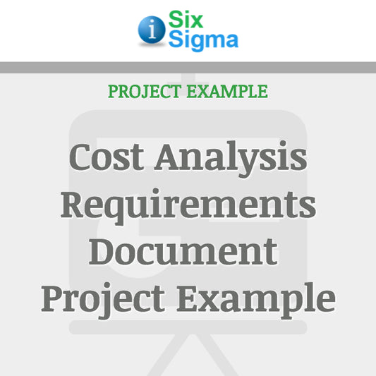 Cost Analysis Requirements Document Project Example