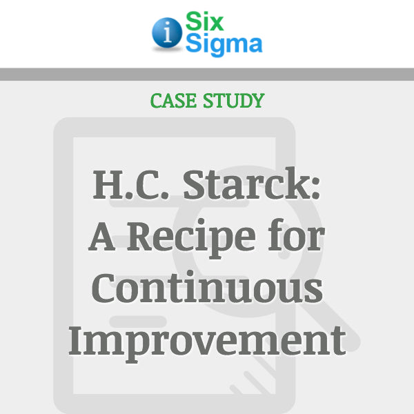 H.C. Starck: A Recipe for Continuous Improvement