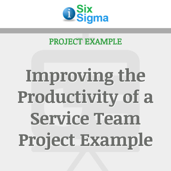 Improving the Productivity of a Service Team