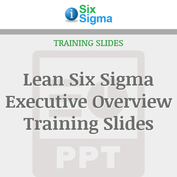 Lean Six Sigma Executive Overview Training Slides