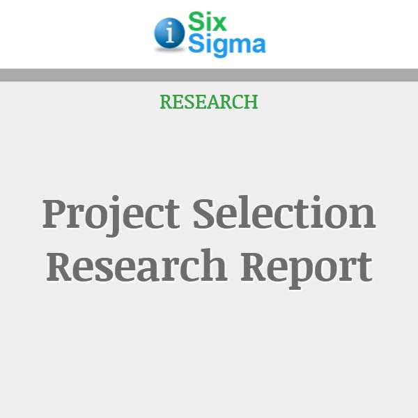 Project Selection Research Report