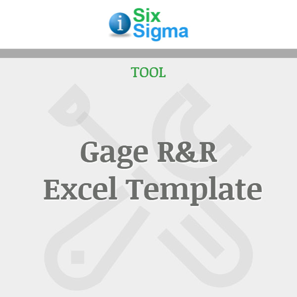 Gage R&R Excel Template isixsigma